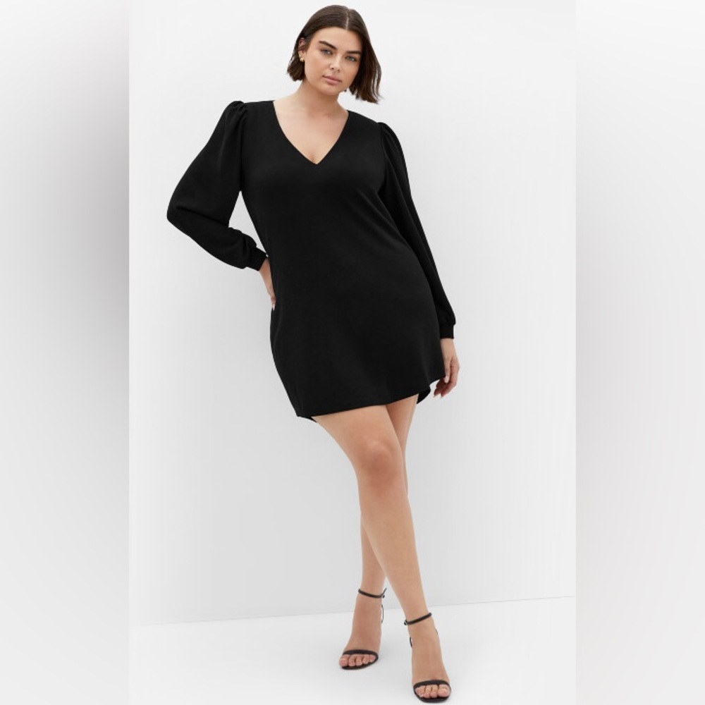 City Chic Quiero Mini Dress in Black Size 18 NWT